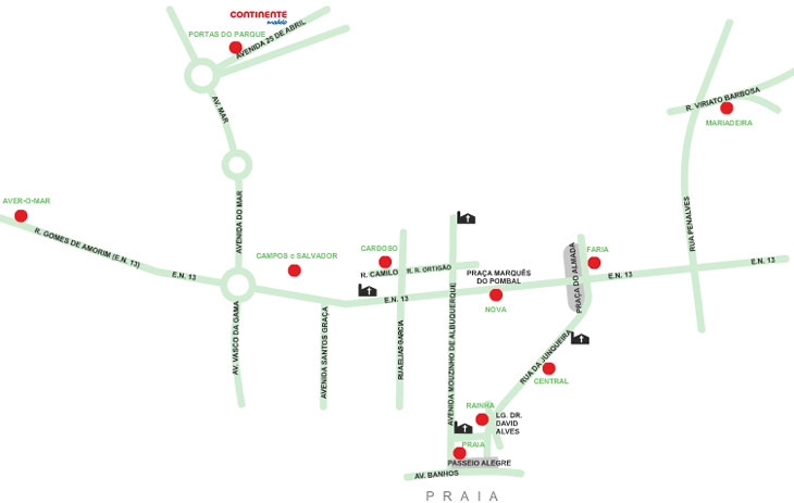 mapa localização das farmácias